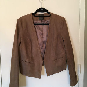 Joie Suede, Cropped, Open-front Jacket,